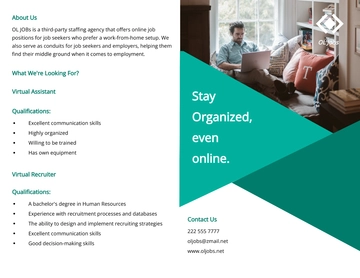 Free Bi-Fold Work Online From Home Brochure Template to Edit Online