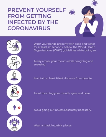 Free Creative Coronavirus COVID-19 Flyer Template to Edit Online