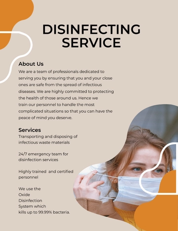 Free Coronavirus Disinfecting Service Business Flyer Template to Edit Online
