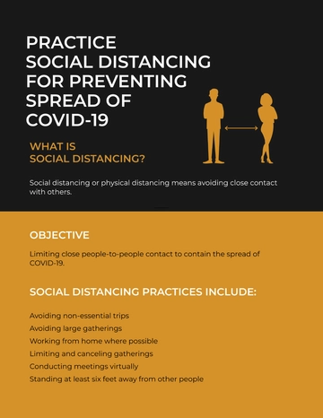 Free Coronavirus Social Distancing Awareness Flyer Template to Edit Online