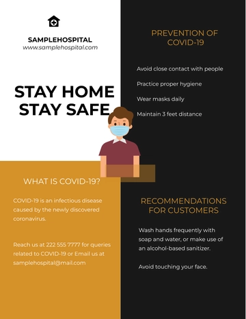 Free Coronavirus COVID-19 Medical Flyer Template to Edit Online