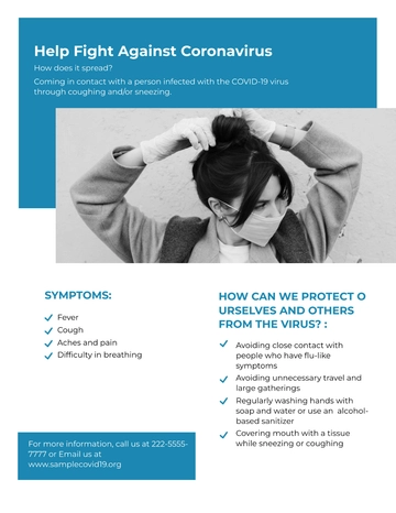 Free Fight Against Coronavirus Flyer Template to Edit Online