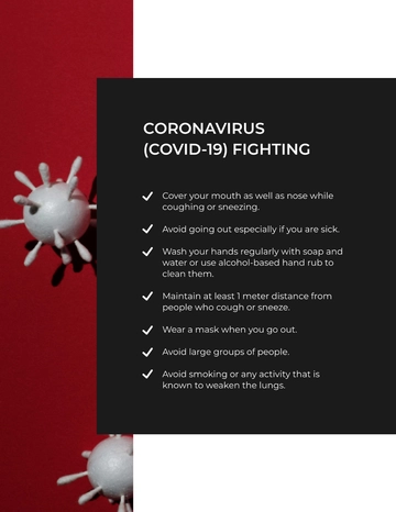 Free Coronavirus COVID-19 Fighting Flyer Template to Edit Online