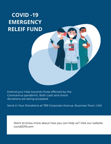 Free Coronavirus COVID-19 Emergency Relief Fund Flyer Template to Edit Online