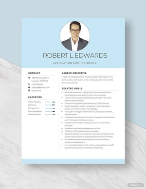 Application Administrator Resume