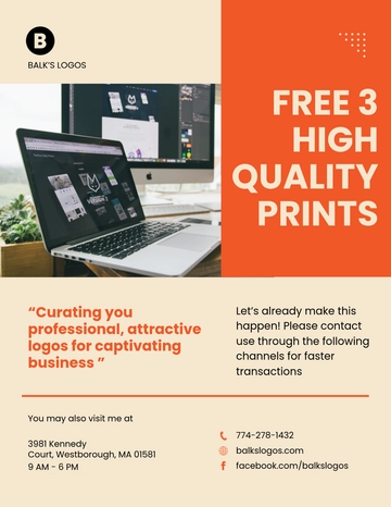 Free Freelance Logo Designer Flyer Template to Edit Online | Template.net