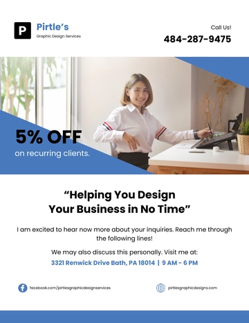 Free Graphic Designer Freelance Flyer Template to Edit Online
