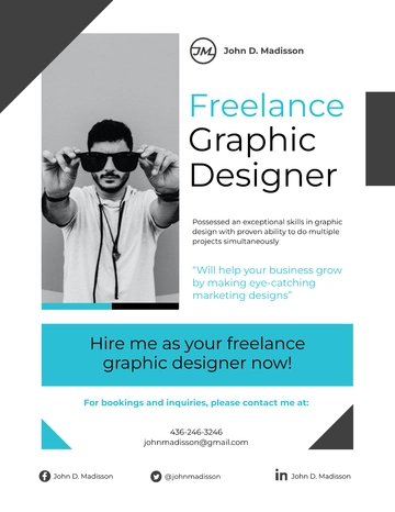 Free Sample Freelance Flyer Template to Edit Online