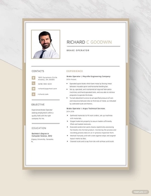 Brake Operator Resume