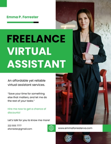 Free Modern Freelance Flyer Template to Edit Online