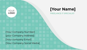 Free Simple Freelancer Business Card Template to Edit Online
