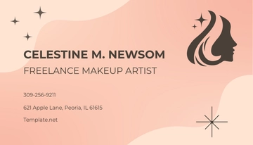 Free Makeup Artist Business Card Template to Edit Online