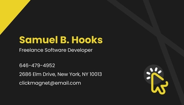 Free Freelance Software Developer Business Card Template to Edit Online