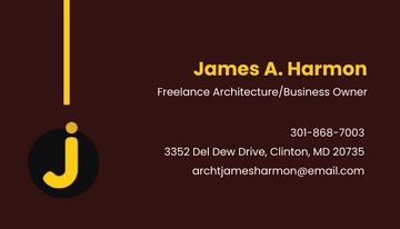 Free Freelance Architect Business Card Template to Edit Online