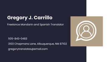 Free Freelance Translator Business Card Template to Edit Online