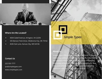 Free Simple Bi-Fold Freelancer Brochure Template to Edit Online