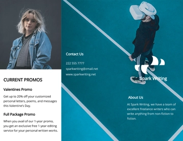 Free Creative Tri-Fold Freelance Brochure Template to Edit Online