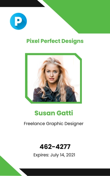 Free Freelance Staff ID Card Template to Edit Online