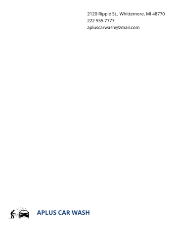 Free Car Wash Service Letterhead Template to Edit Online