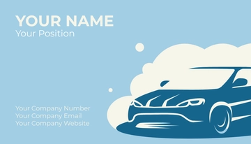 Free Car Wash Service Business Card Template to Edit Online
