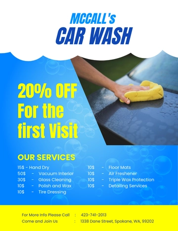 Free Mobile Car Wash Flyer Template to Edit Online | Template.net