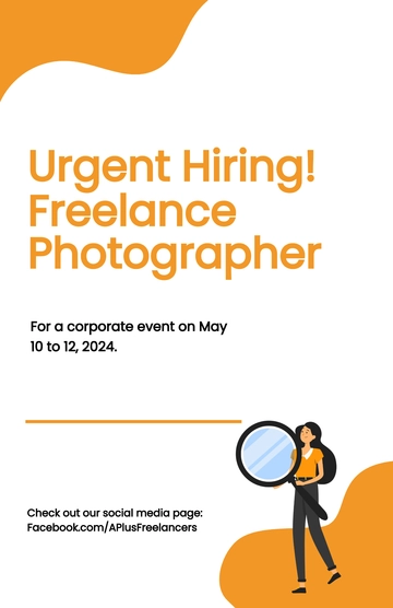 Free Freelance Job Poster Template to Edit Online