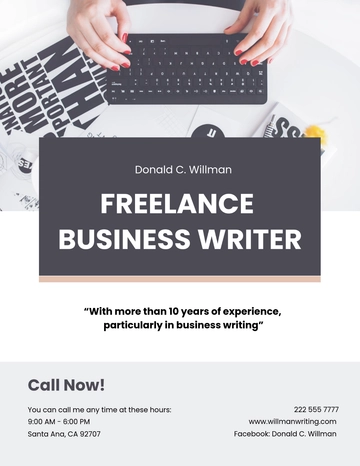 Free Freelancing Flyer Template to Edit Online | Template.net