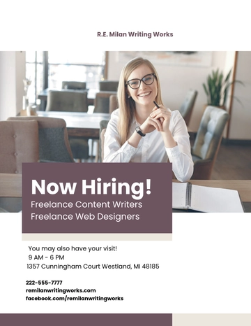 Free Freelancer Job Flyer Template to Edit Online | Template.net