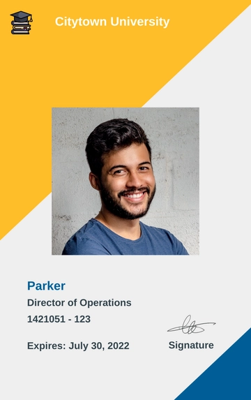Free Creative University ID Card Template to Edit Online