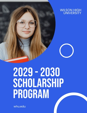 Free University Scholarship Program Flyer Template to Edit Online | Template.net