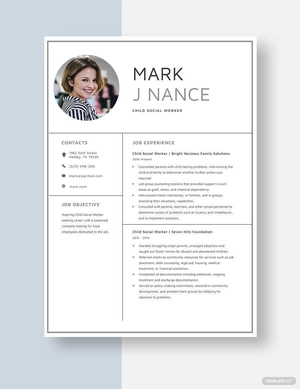 Child Social Worker Resume