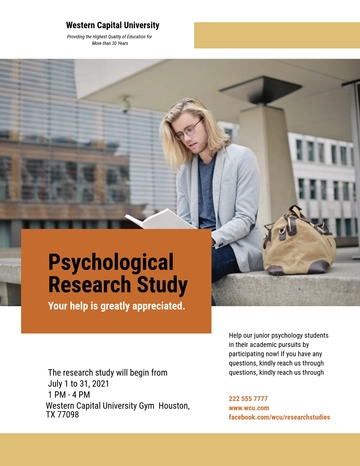 Free Research Study Flyer Template to Edit Online | Template.net