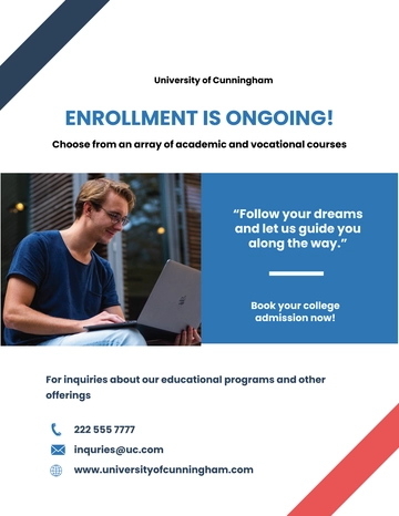 Free Elegant University Flyer Template to Edit Online