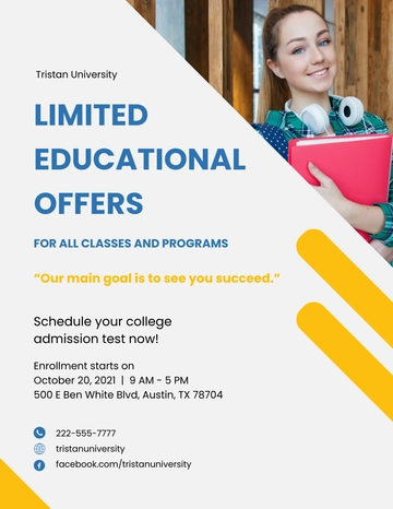 Free Modern University Flyer Template to Edit Online