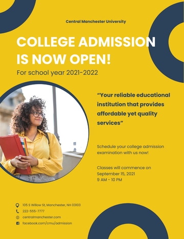 Free Creative University Flyer Template to Edit Online