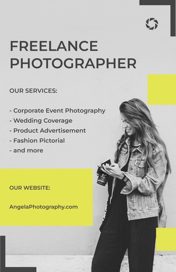 Free Sample Freelance Photographer Poster Template to Edit Online