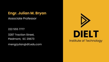 Free Engineering University Business Card Template to Edit Online