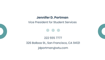 Free Creative University Business Card Template to Edit Online