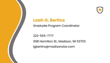Free Sample University Business Card Template to Edit Online