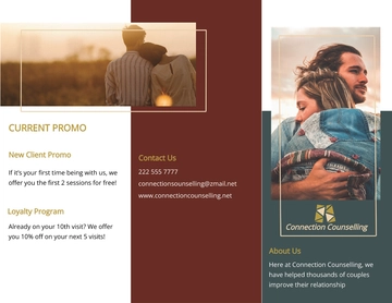 Free Tri-Fold Relationship Counseling Brochure Template to Edit Online