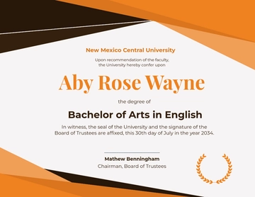 Free University Diploma Certificate Template to Edit Online