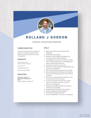 Account Operations Manager Resume