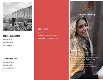 Free Tri-Fold University Graduation Brochure Template to Edit Online
