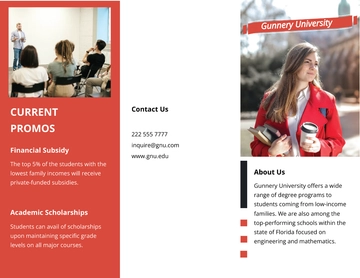 Free Tri-Fold University Admission Brochure Template to Edit Online