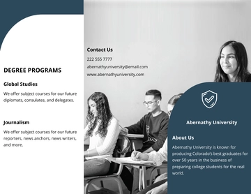 Free Tri-Fold University College Brochure Template to Edit Online