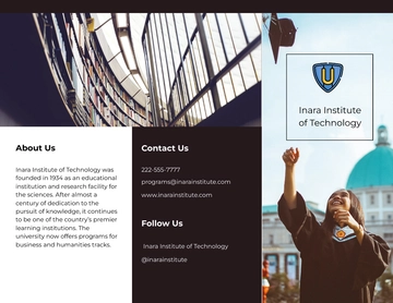 Free Tri-Fold University Studies Brochure Template to Edit Online
