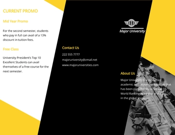 Free Creative Tri-Fold University Brochure Template to Edit Online