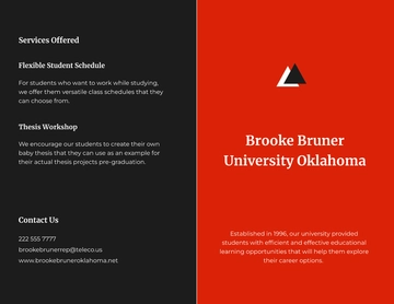 Free Modern Bi-Fold University Brochure Template to Edit Online