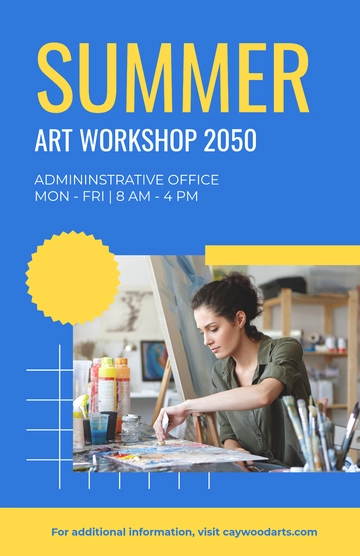 Free University Course Poster Template to Edit Online