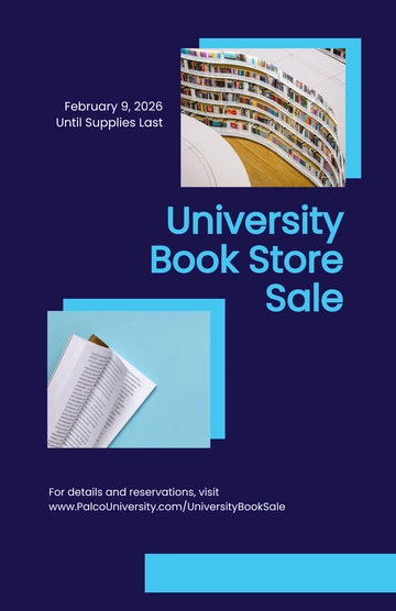 Free University Book Store Poster Template to Edit Online